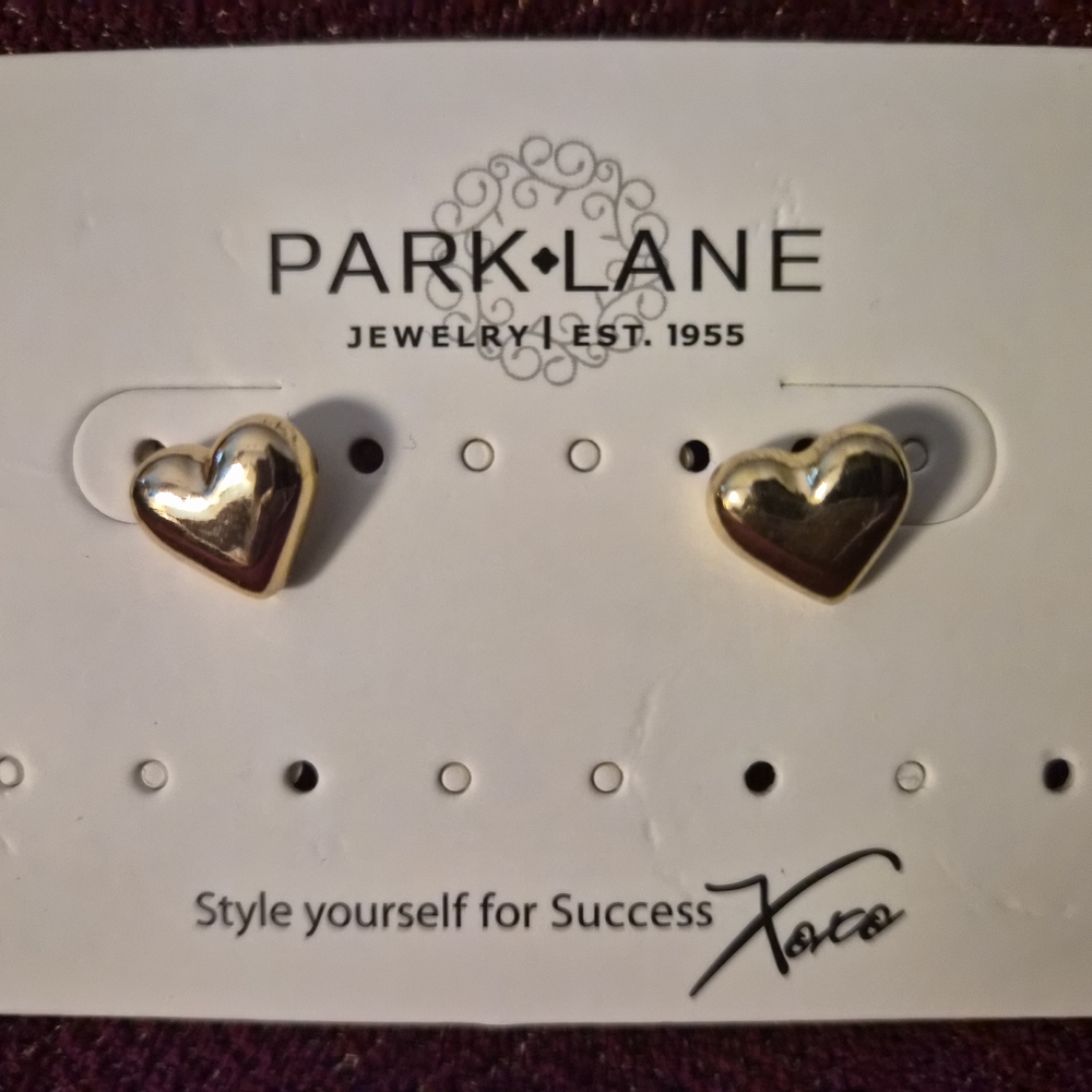 Park Lane Gold-Tone Heart Stud Earrings